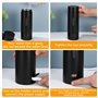 500ML Mini Bouilloire portable Electrique de Voyage, 4 Temperatures Bouilloire Electrique, Acier inoxydable 304 avec Brosses et 