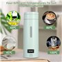 500ML Mini Bouilloire portable Electrique de Voyage, 4 Temperatures Bouilloire Electrique, Acier inoxydable 304 avec Brosses et 
