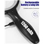 Loupe de Lecture, 20X 5X Loupe de Lecture avec 33 lumières LED, Touchez Les Boutons, 3 Modes D'éclairage, USB Rechargeable, Loup