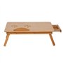 Mini table d’appoint ou bureau repliable en bois pour ordinateur portable et notebook à hauteur ajustable avec tiroir et tablett
