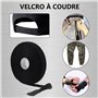 Hugitout Bande 5m x 2cm avec 25 Boucles Métalliques, Sangle Réutilisable Noir, Attache Rapide pour Câbles/Jardinage/Équipement, 