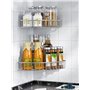 HEETA Lot de 2 paniers de douche d'angle muraux adhésifs en acier inoxydable SUS304 sans perçage Argenté