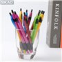 Sikao Stylo Bille, Gripped Slimster Stylos a Bille Rétractable, Noir D'encre Pointe Moyenne (1,0 mm), Stylos a Écriture Douce, P