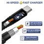 Câble USB C vers USB C[1M+2M+2M/Lot de 3],Cable USB Type C Charge Rapide Power Delivery Nylon Tressé pour Samsung Galaxy S21 Ult