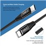 Câble USB C vers USB C[1M+2M+2M/Lot de 3],Cable USB Type C Charge Rapide Power Delivery Nylon Tressé pour Samsung Galaxy S21 Ult