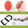 3 Pièces Balle Anti-Stress, 2 Pièces Bandes de Résistance pour Doigts, Balles de Résistance Balles Exercice, Extenseur Main pour