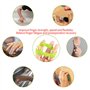 3 Pièces Balle Anti-Stress, 2 Pièces Bandes de Résistance pour Doigts, Balles de Résistance Balles Exercice, Extenseur Main pour