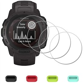 iDaPro [4Pcs Protection d'Ecran pour Garmin Instinct Solar Tactical/Instinct Tactical/Instinct(Not pour Instinct 2/2s/2x/3)+[4Pc