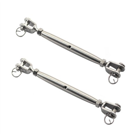 Lot de 2 tendeurs à vis M10 en acier inoxydable 304 avec corps fermé