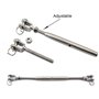 Lot de 2 tendeurs à vis M10 en acier inoxydable 304 avec corps fermé