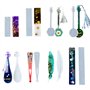 Iriisy Bookmarks Lot de 8 moules en résine en silicone transparent pour loisirs créatifs