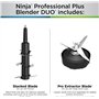 Ninja - Bender BN751 Professional Plus DUO, 1400 watts de pic, 3 programmes Auto-IQ pour smoothies, boissons surgelées et extrac