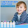 Lot de 5 flacons compte-gouttes en plastique avec pointe aiguille de 100 ml - Flacon applicateur vide pour colle liquide, huile 
