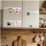 Tableau Magnétique Mural pour Photo, Tableau D'affichage avec 10 Pièces Colorés Aimants pour Tableau Magnetique Frigo Bureau 4 P