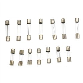 360 Pièces Fusibles à soufflage Ménage Remplacement Accessoires Composant Électrique Universel DIY Verre Tube Fusibles Kit Rempl