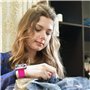 LAITER 1 Pcs Porte Magnétique avec Bracelet Claquer et 200 Pcs Epingles à Tête en Verre Multicolore Coussin Aimanté à Aiguilles 