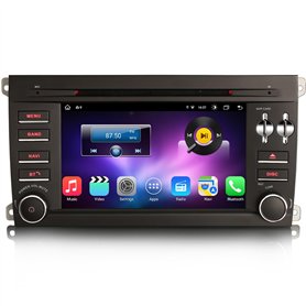 Erisin 8 Cœurs 4GO+64GO Android 14 Autoradio Stéréo pour Porsche Cayenne GPS Navi Bluetooth CarPlay sans Fil Android Auto Dab+ D