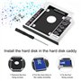 CODIRATO Disque Dur Caddy, Adaptateur de Caddy Disque Dur, Support de Mémoires SSD HDD 9.5 mm SATA vers SATA pour HP Dell Acer A