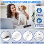 PQETBV Lime Griffe Chien Electrique avec Lumière et 2 Roues, Broyeur D'ongles pour Animaux à Faible Bruit, Coupe-Ongles Electriq