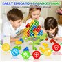 QUXV Jeu d'empilage en Tetris, 48 Blocs de Construction de Jouets Equilibre Tetris, Jouet d'équilibre pour Jeu Tactique de Table