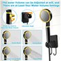 ITMNMNL Douche de Camping,Douche Portable pour Camping,Pompe de Douche Électrique Rechargeable, Imperméable,avec Afficheur Intel