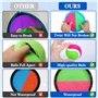 SaiXuan Lot de Jeu Scratch Enfant avec 4 Raquettes Ø18,5cm et 4 Balles Dures – Jouet Extérieur Été Jardin Plage pour Fille Garço