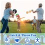 SaiXuan Lot de Jeu Scratch Enfant avec 4 Raquettes Ø18,5cm et 4 Balles Dures – Jouet Extérieur Été Jardin Plage pour Fille Garço