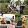 KDISHKRA Toilette Portable Pliable 20L avec Couvercle, Sac de Rangement, Sacs Jetables, WC Chimique Extérieur pour Camping, Voit