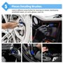 MINISOISO Brosse Jante Voiture,10 PCS Brosse de Nettoyage Microfibre Set,Brosse de Roue de Voiture Jante,Pas de Rayures Brosse J