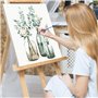 MINISOISO Peinture par Numéros Fleur Adulte, Kit de Peinture à L'huile par Numéro, Peinture Numérique Dessinée à la Main, Fleur 