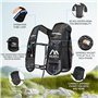 Gilet de course avec poche d'hydratation de 1,5 L pour homme et femme, gilet d'hydratation réglable et respirant avec bandes réf
