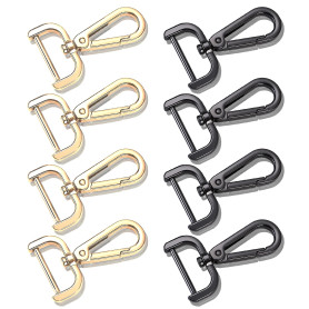 UEPOA Lot de 8 mousquetons pivotants pour sacs