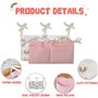 NEUSID Lot de 2 organiseurs de lit 2 en 1 pour lit de bébé - Sac de rangement suspendu - Sac de rangement à suspendre - Sac de r