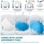 Sac Hygiénique Pour Chaise Lot de 20 Percée Doublures de Chaise Percée de Chevet avec 20Pcs Coussinets Absorbants pour Chaise Pe