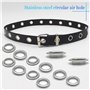 100 Pièces Oeillets Pour Baches, 12 mm Metal Oeillet Pour Bache pour Toile Bâche Chaussures Vêtements Chapeau