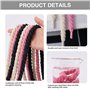 Lot de 3 Paires Lacets Corde 8mm - 160cm pour Air Force 1 - Coton Tressé Rond - Style Rétro pour Sneakers & Chaussures de course