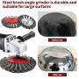 6 Pièces Brosse Métallique Meuleuse, Ø125mm Brosse Cône Angle Grinder M14 Brosses Metal en Acier de Ponçage Rou pour Perceuse Me