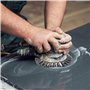 6 Pièces Brosse Métallique Meuleuse, Ø125mm Brosse Cône Angle Grinder M14 Brosses Metal en Acier de Ponçage Rou pour Perceuse Me