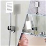 Pomme de douche haute pression, pommeau de douche carré en acier inoxydable 304, grand pommeau de douche universel, haut débit, 