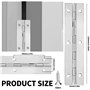 120mm×25mm Charnière Inox Acier Inoxydable avec 32 Vis Charniere Porte pour Portes D'armoire Piano