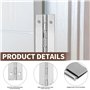 4 Pièces Charnière Piano, 120mm×25mm Charnière Inox Acier Inoxydable avec 32 Vis Charniere Porte pour Portes D'armoire Piano