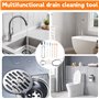 Lot de 8 outils de débouchage de canalisation, outils de débouchage d'évier, réutilisables, outil de nettoyage de tuyau, serpent