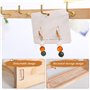 YUDAWN Présentoir à bijoux en bois à 4 animaux - Présentoir à bijoux - Présentoir à bijoux avec crochets - Base en bois pour car