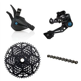 Box | Trois 1x9 Prime 9 Groupe de Cyclisme Unique Mountain Mountain E-vélo Mat Noir