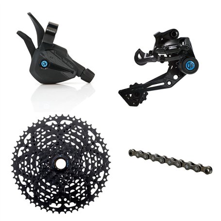 Box | Trois 1x9 Prime 9 Groupe de Cyclisme Unique Mountain Mountain E-vélo Mat Noir