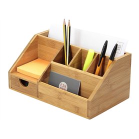 Organiseur de bureau en bambou
