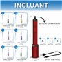 Outil d’aspiration rechargeable vacuum pickup tool pour le placement de composants CI avec 3 ventouses, 6 embouts interchangeabl