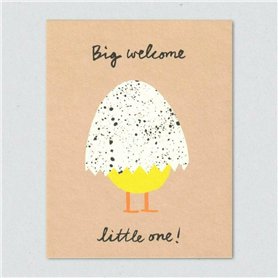 Lisa Jones Studio Cartes d'impression lithographique: Print Card (Big Welcome Little One!)