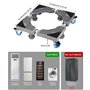 LEAZZLE Support Machine à Laver Réglable 41cm-66cm Socle Linge Base de Sèche-linge avec 4 Roues, Socle Machine à Laver Charge 26