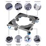 LEAZZLE Support Machine à Laver Réglable 41cm-66cm Socle Linge Base de Sèche-linge avec 4 Roues, Socle Machine à Laver Charge 26